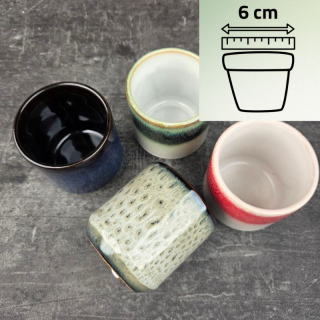 Keramický obal válec vícebarevný mini na průměr 6 cm